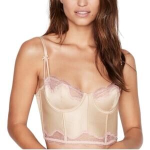 Victoria's secret dream angels unlined long line balconette bra nude rose 34DD